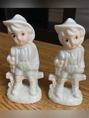 Vintage Porcelain Boy Figurines